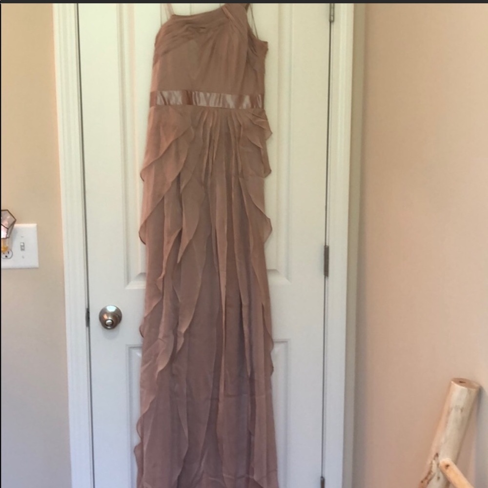 Adrianna Papell one shoulder chiffon dress